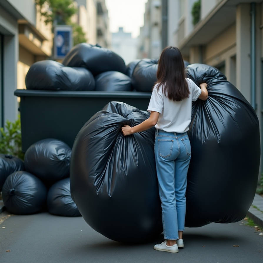Girl takes out garbage outdoor 102 by gtbag on DeviantArt