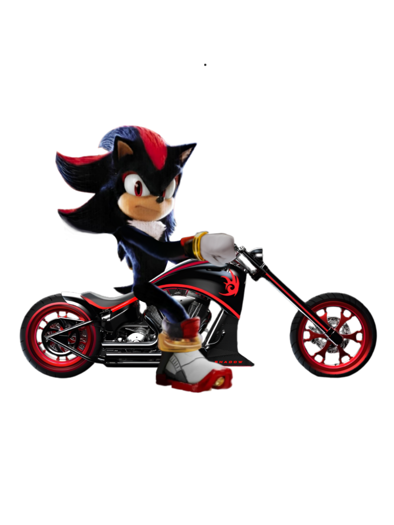 Shadow The Hedgehog On A Motorcycle