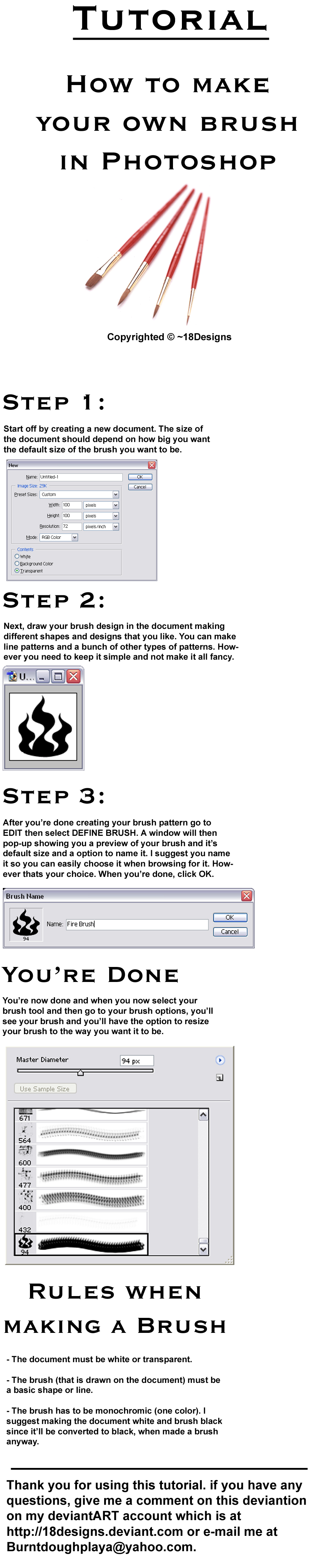 How to create a Brush Tutorial by 18Designs