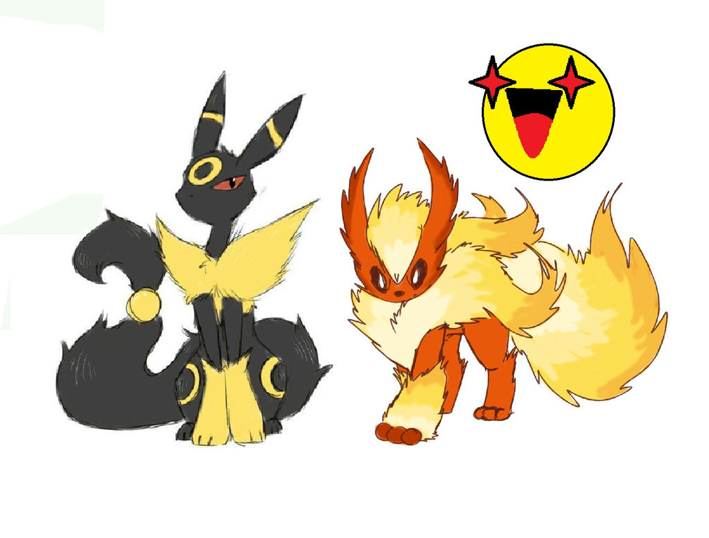 Mega Umbreon and Mega Flareon by FoxediantUniverse on DeviantArt