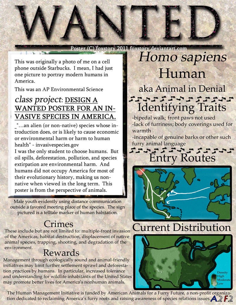 Invasive Species Wanted Poster By Foxstory On DeviantArt invasive-species-wanted-poster-by-foxstory-on-deviantart