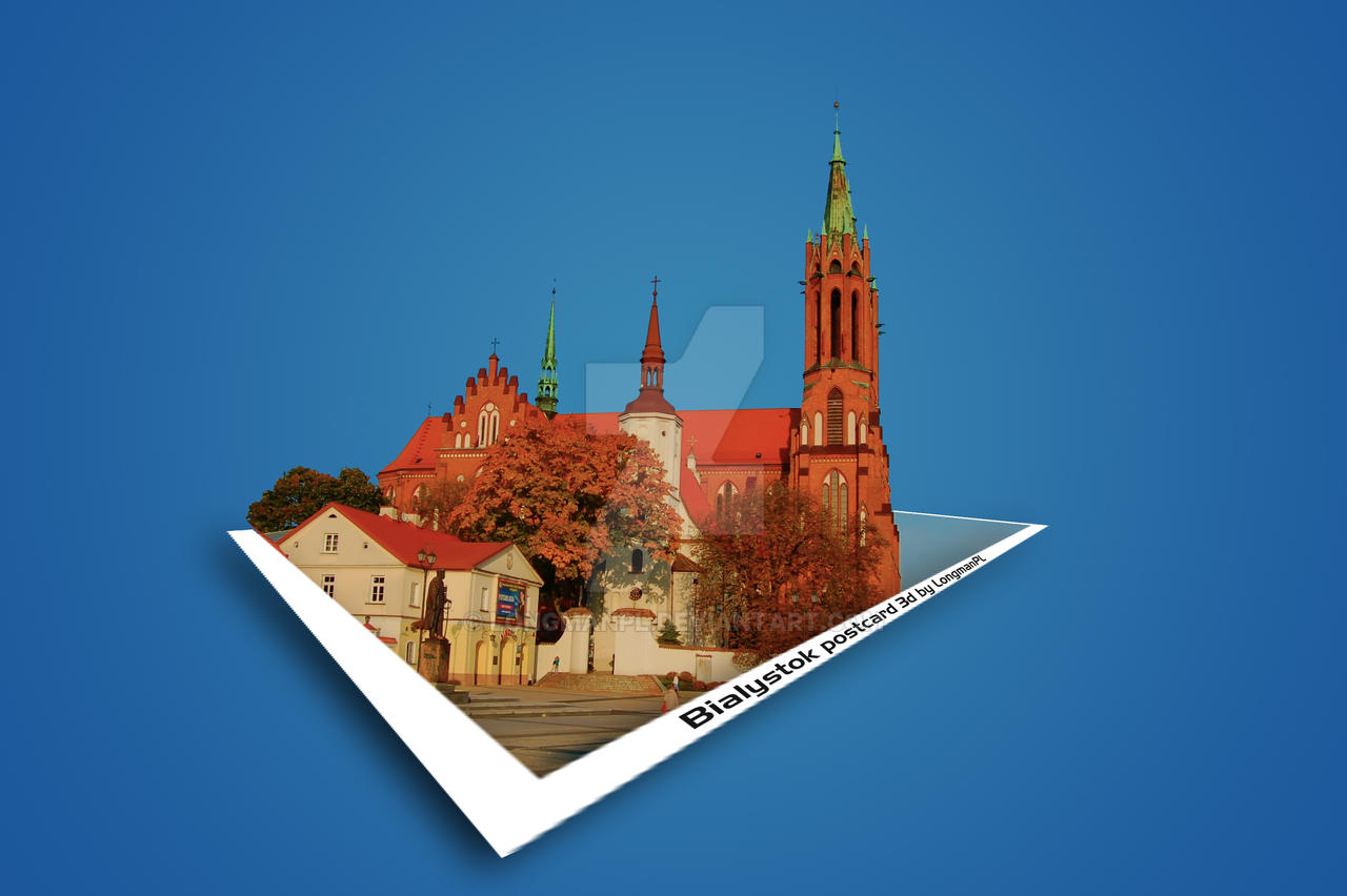 Bialystok postcard 3d