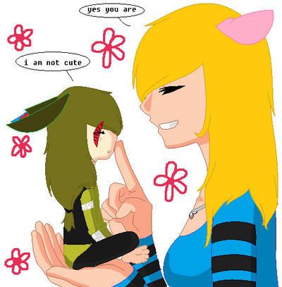 pink thinks springtrap is cute by pinkkitty2015arts on DeviantArt