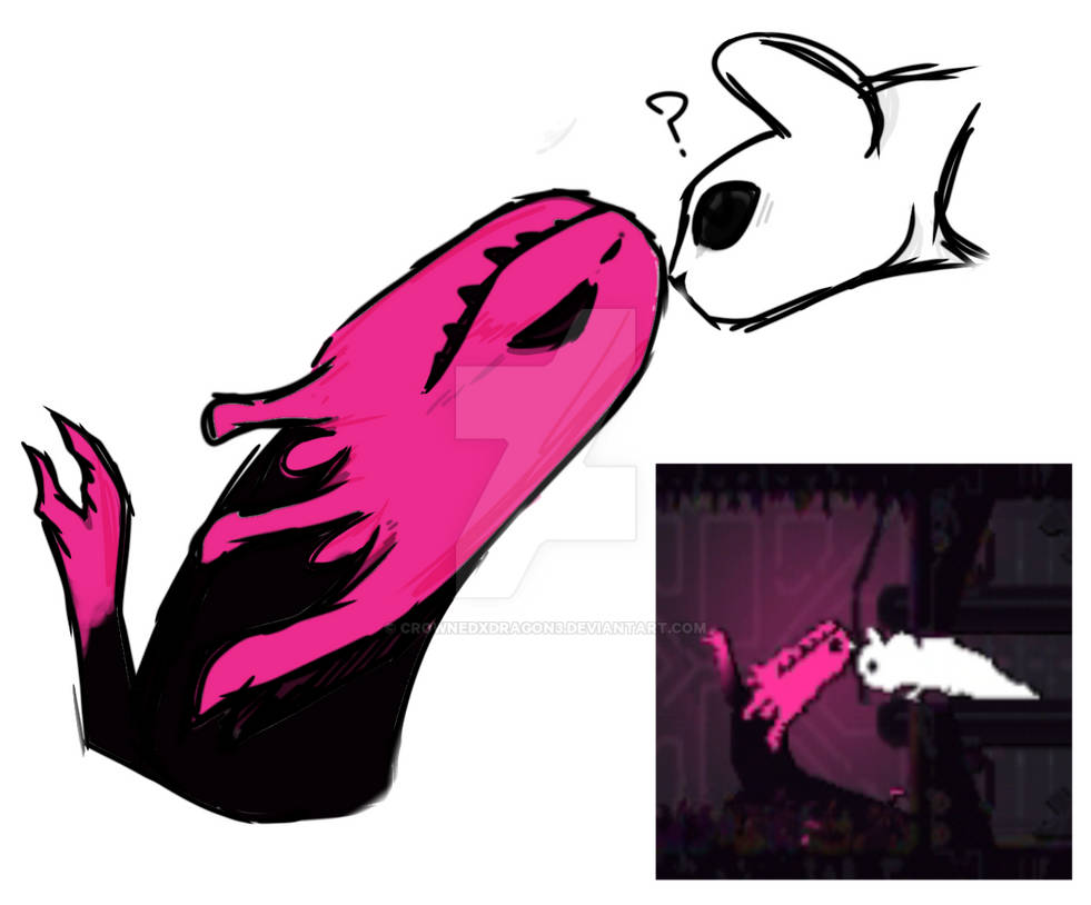 Purple lizard and Slugcat 2 by Crownedxdragon3 on DeviantArt