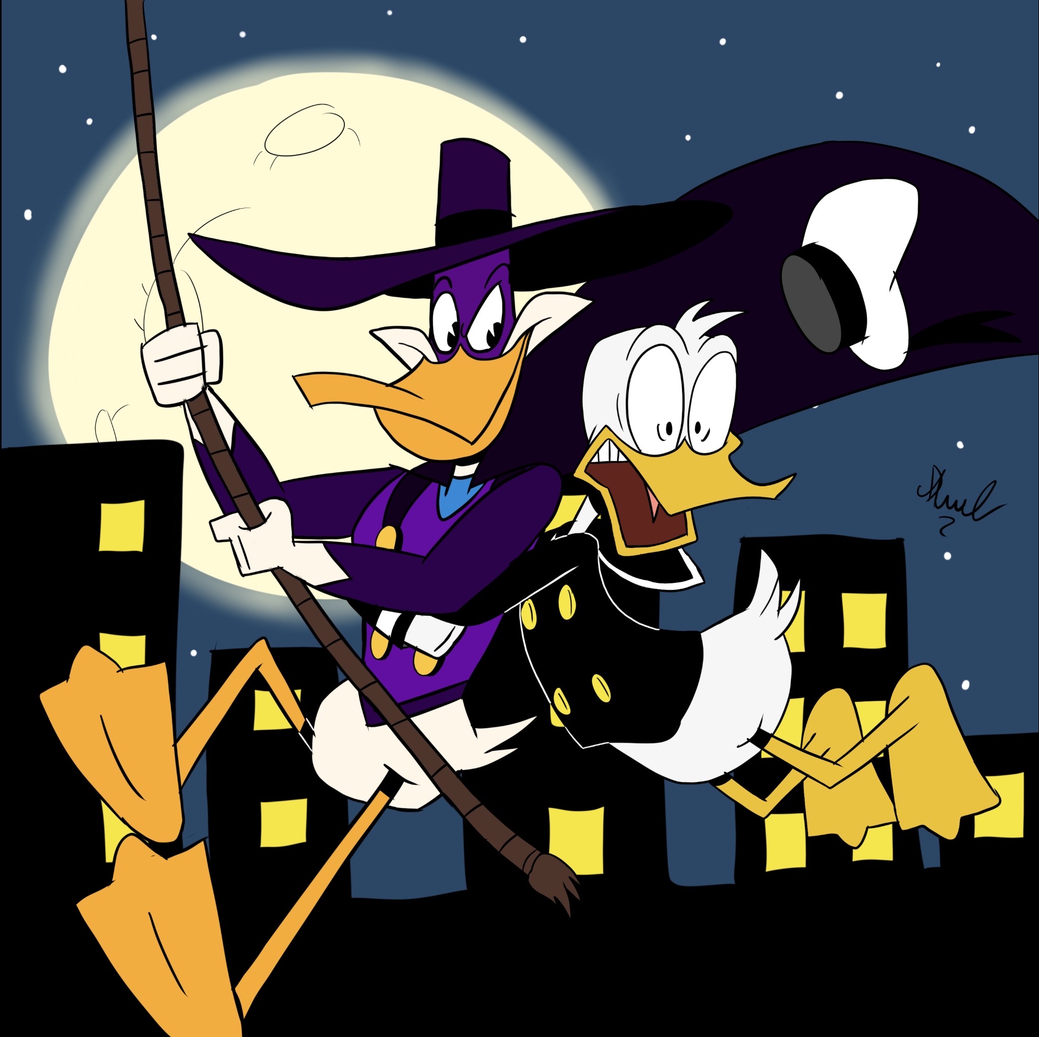 Two famous ducks swinging into action! by Fanartist2020 on DeviantArt Two famous ducks swinging into action! by Fanartist2020 on DeviantArt