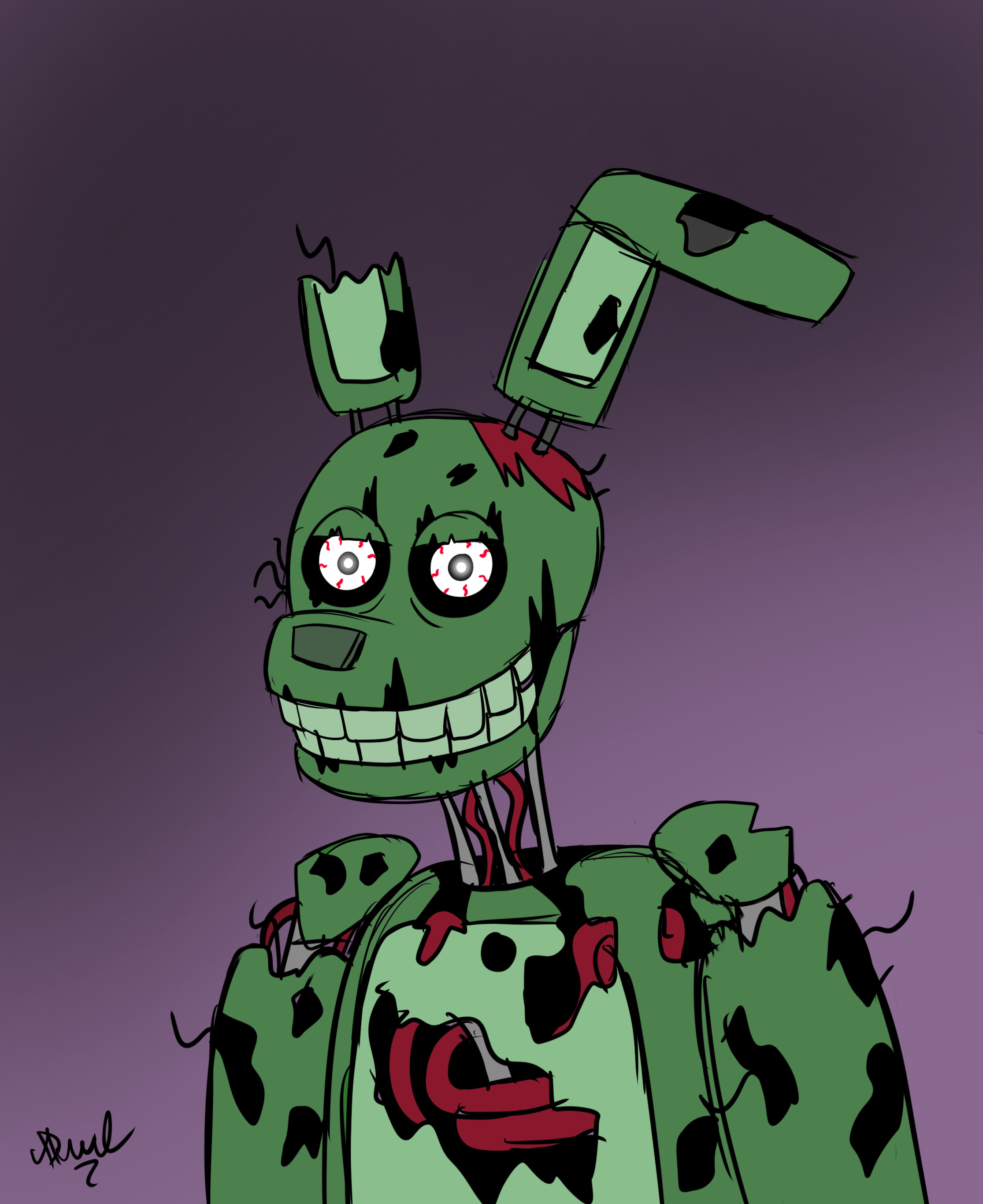 Springtrap Before He Rotted Springtrap version 1 by Fanartist2020 on DeviantArt