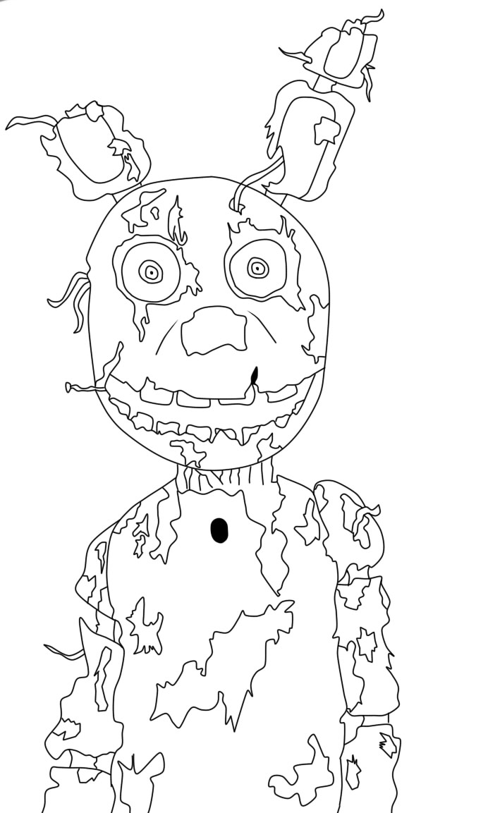 Springtrap Fnaf3 Para colorear xD by Pixeliada on DeviantArt