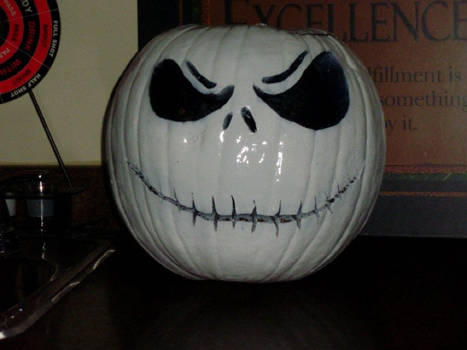 a painted pumpkin