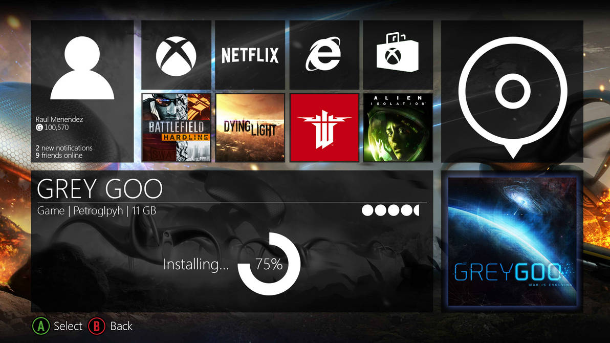 Xbox One GUI Redesign Redux by Xieneus on DeviantArt