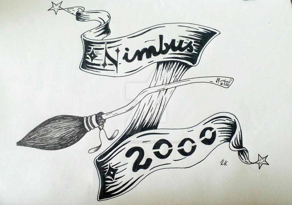 HOW TO DRAW NIMBUS 2000 FROM HARRY POTTER 