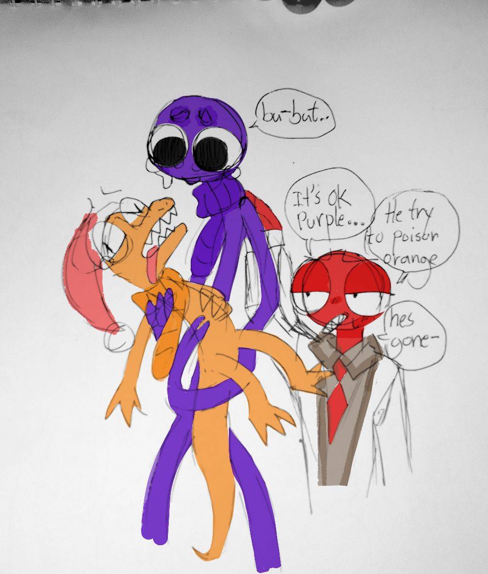 Purple x orange rainbow friends in 2023