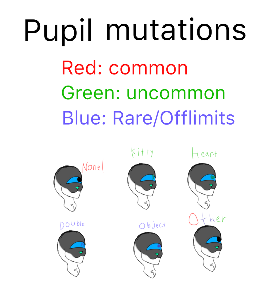 Pupil Mutations Fluffy-Link Pupil Mutations by RandomPhantom578 on DeviantArt