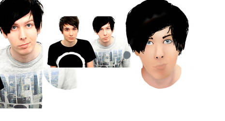 Dan And Phil Wip PHIL FACE DONE