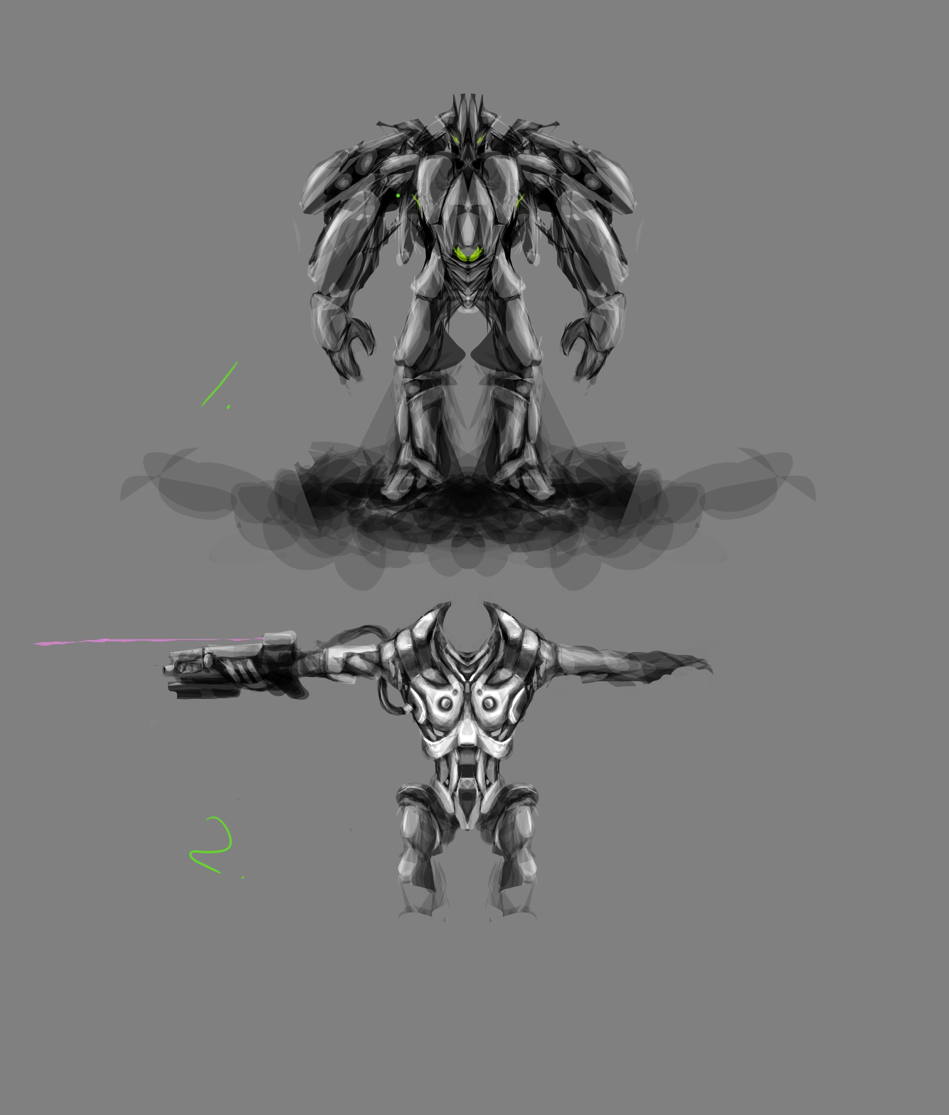 Mech Robot sketches by simonohm