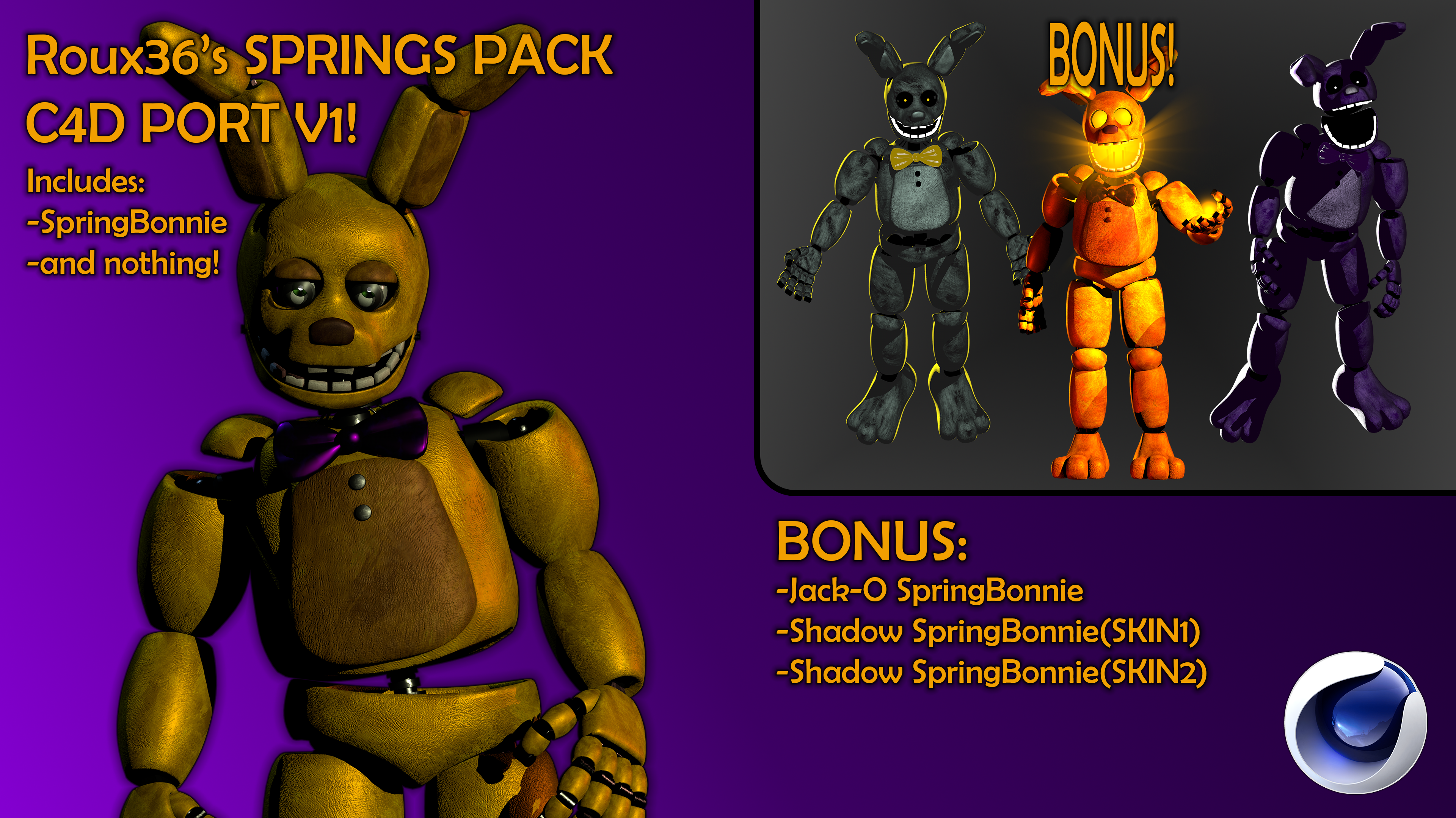 Inaccurate Fnaf 1 pack Download c4d by souger222 on DeviantArt