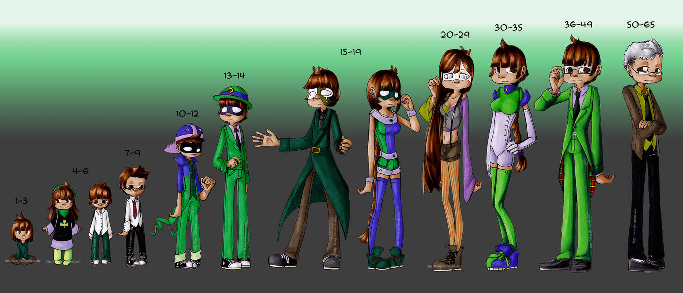 Riddy's different ages by Bon-J on DeviantArt