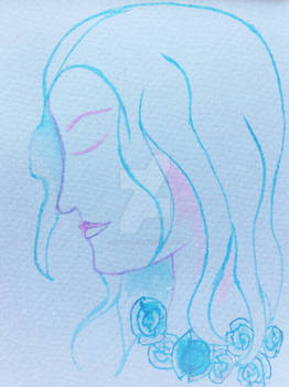 Blue Rose Woman