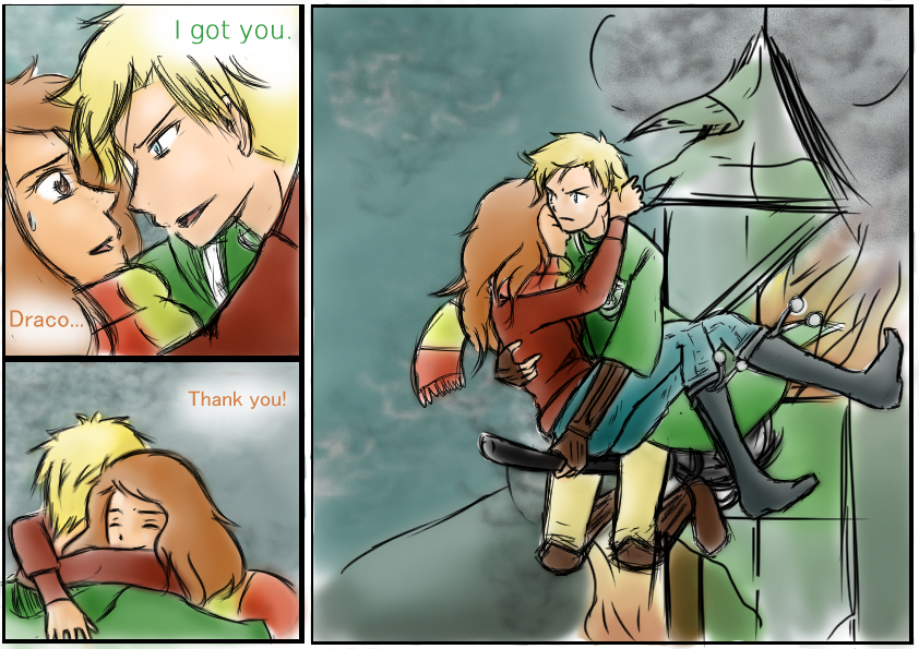 DracoxHermione comic: I got you.