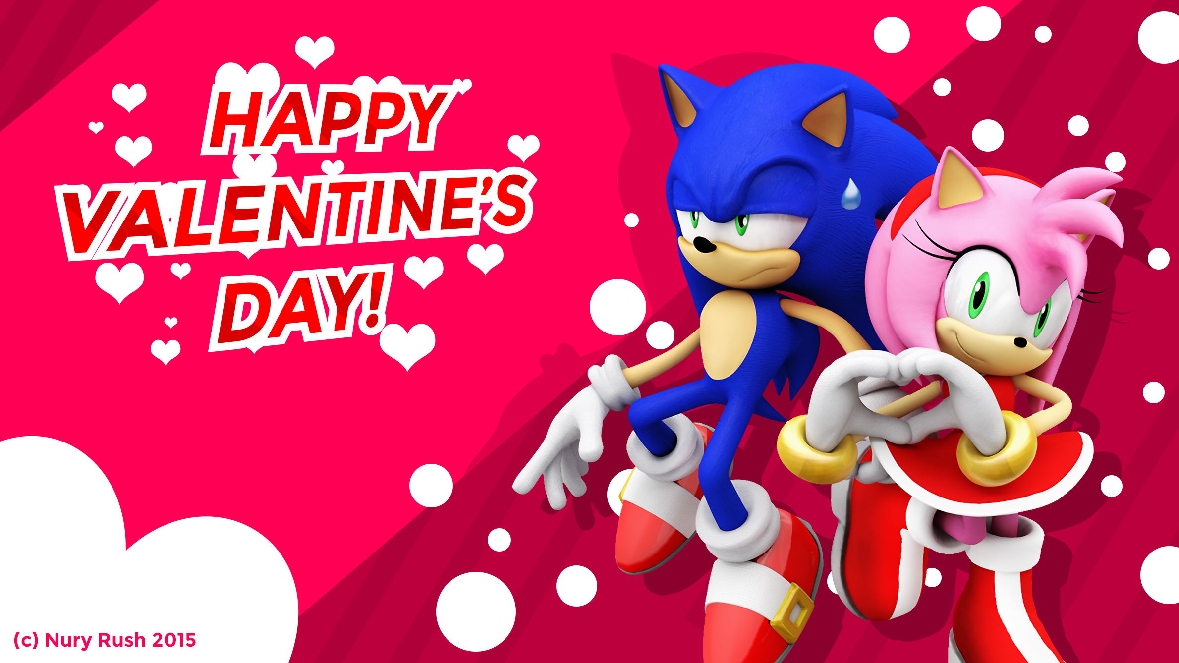 Hey, Happy Valentine's Day, Amy!” Sonic x Amy Art