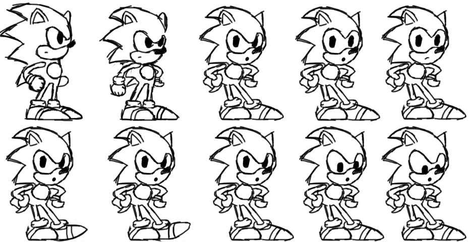 Sonic The Hedgehog Hdsonic Hd Sprite Wait Sketch By Nuryrush On