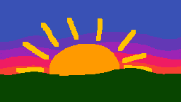 Pixel Sunrise/Sunset by CrazyPaintbrush on DeviantArt