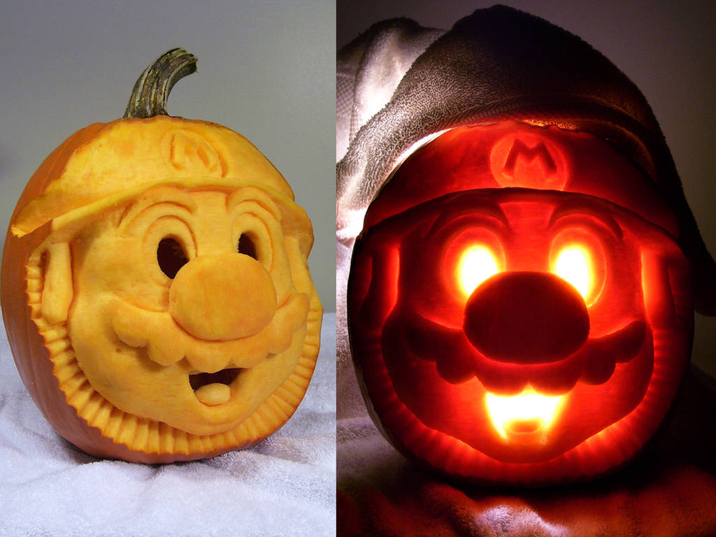 2007 - Mario Pumpkin Carving 2 by PunkBouncer