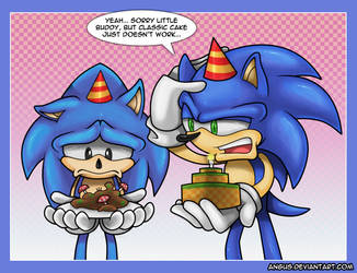 Classic vs Modern Sonic - Cake