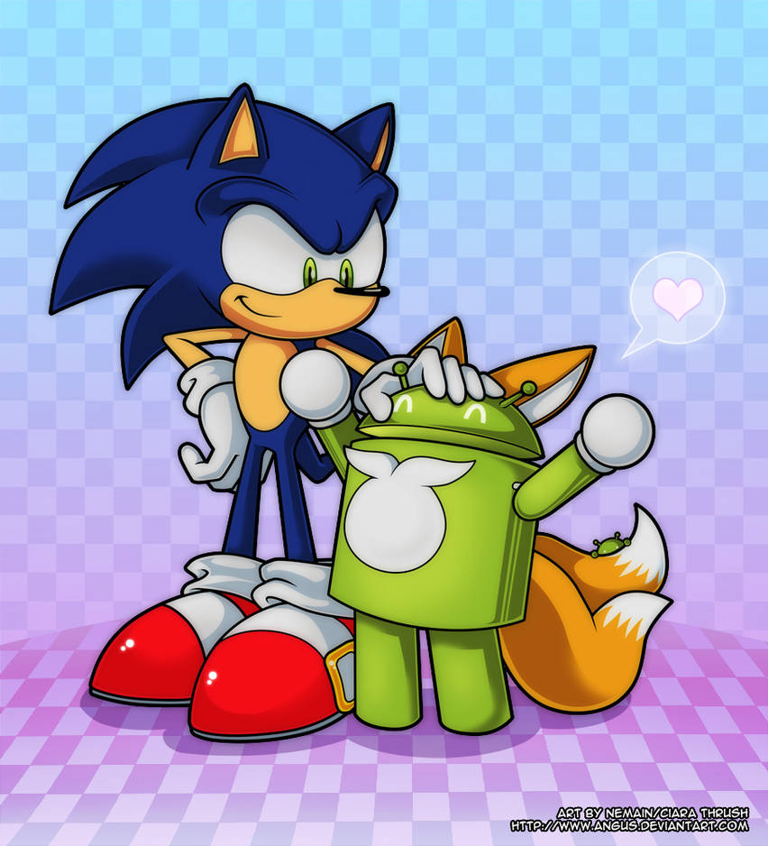 Sonic With Android Sonic Loves Androids by angus on DeviantArt