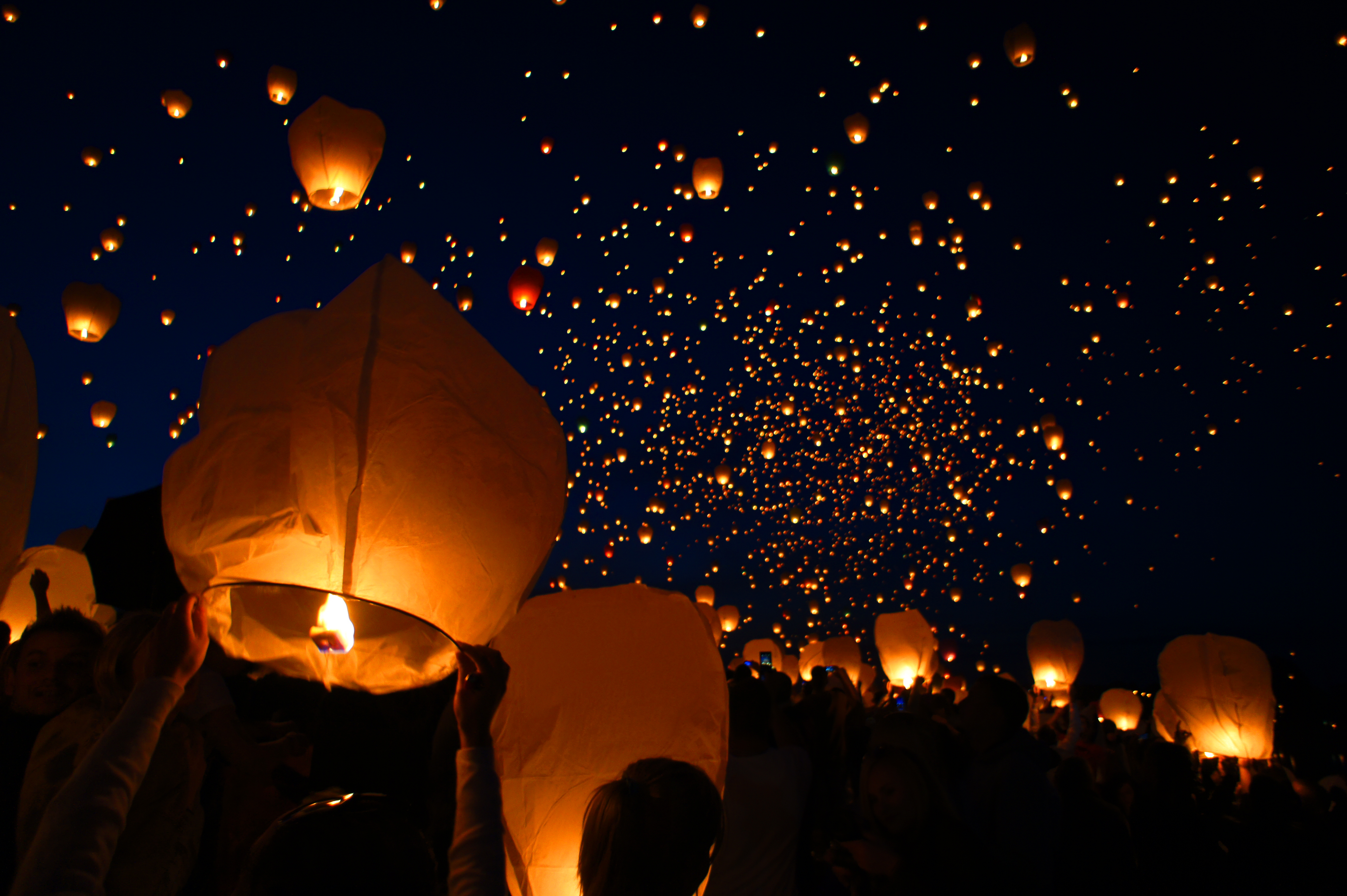 Lanterns in the sky