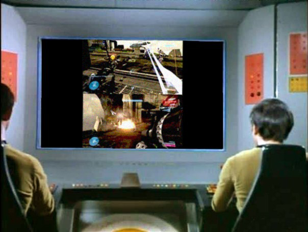 Chekov and Sulu playing Halo 3