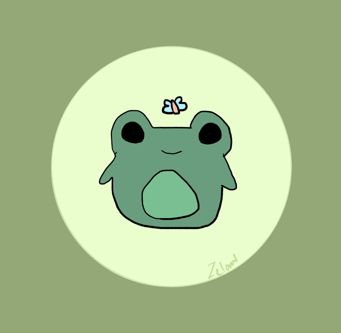 Frog pfp by Strawberrydigitalart on DeviantArt