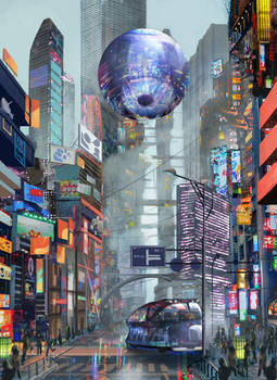 cyberpunk city