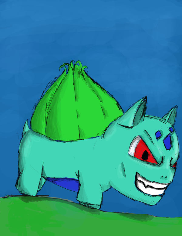 Bulbasaur Grumpy Malicious Bulbasaur by RobShnieder on DeviantArt