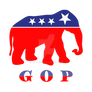 Stylized GOP Elephant - Right