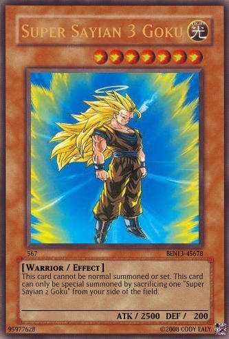 Goku SSJ3 Yugioh Card by jondeer123 on DeviantArt Goku SSJ3 Yugioh Card by jondeer123 on DeviantArt