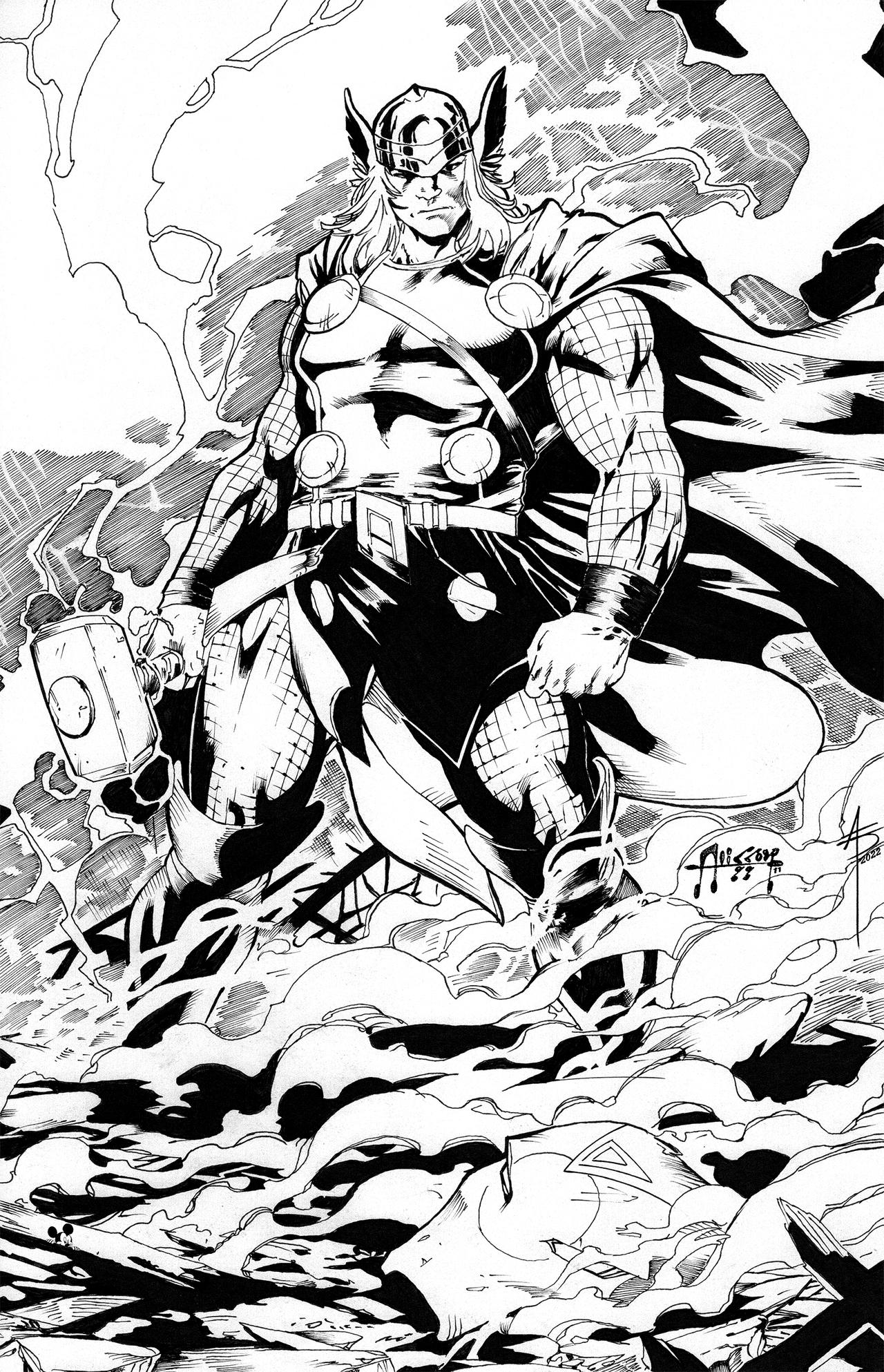 THOR Inked by WascawwyWabbit on DeviantArt