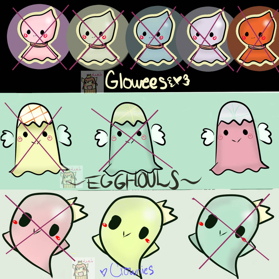 Kawaii~ Ghost Adoptables 2 Left~ SALE O.O by MintieGreen on DeviantArt