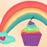 The rainbow cupcake