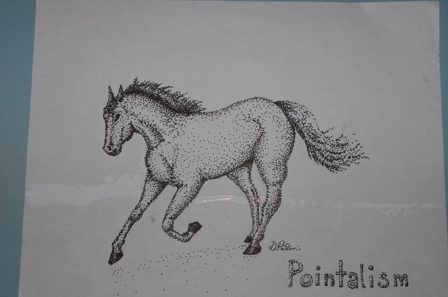 Spirit Riders Pointillism Pointillism Horse by chilledrawmeat on DeviantArt
