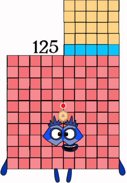 Num Block 125 Numberblocks 125-148 by Jaydenpbrossard on DeviantArt