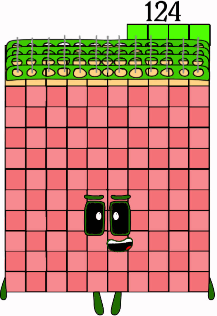 Numbers 124 Numberblocks 124 by Jaydenpbrossard on DeviantArt