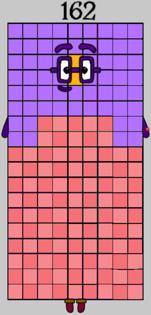 Numbers 162 Numberblocks 162 by Jaydenpbrossard on DeviantArt