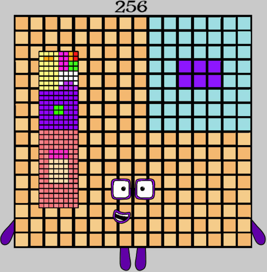 Numberblocks 252 Numberblocks 256 by Jaydenpbrossard on DeviantArt