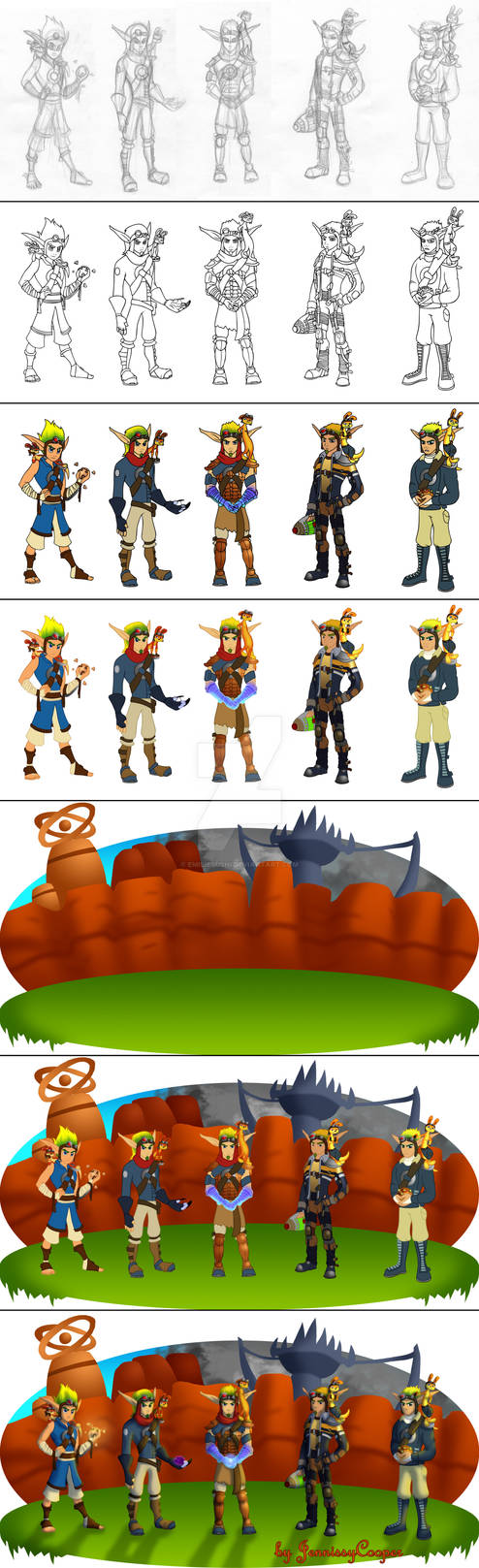 Making of the Evolution of Jak and Daxter by EmilieSushi on DeviantArt