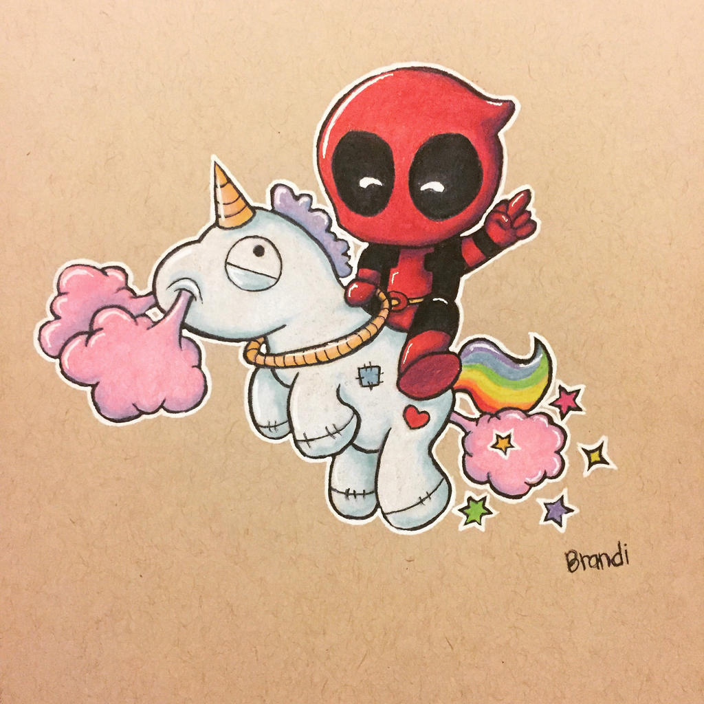 Deadpool Riding Unicorn Deadpool on a Unicorn by stepupchik on DeviantArt