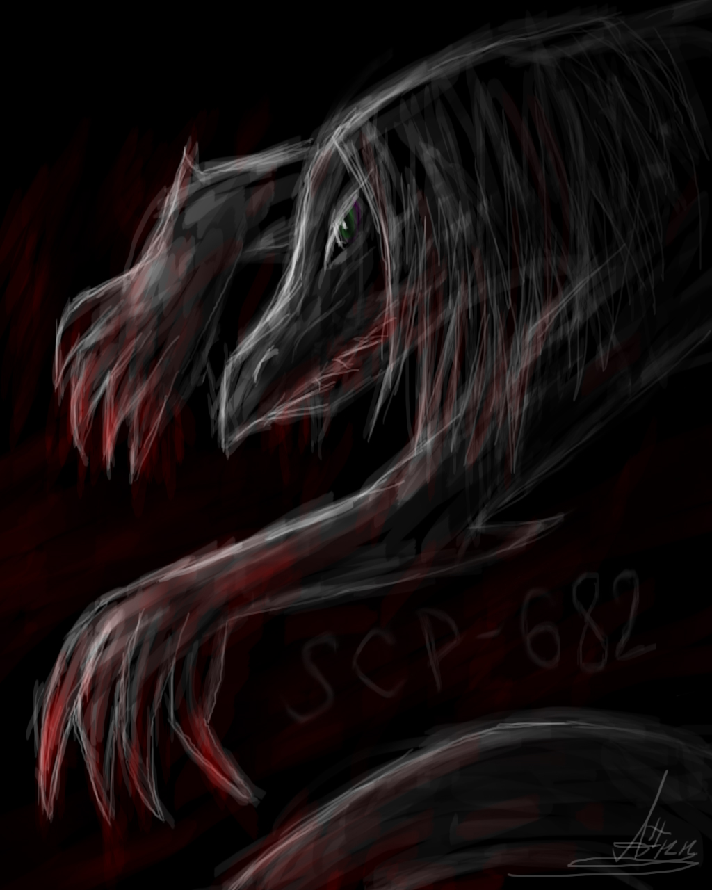 SCP-682 by ValeoCrow on DeviantArt