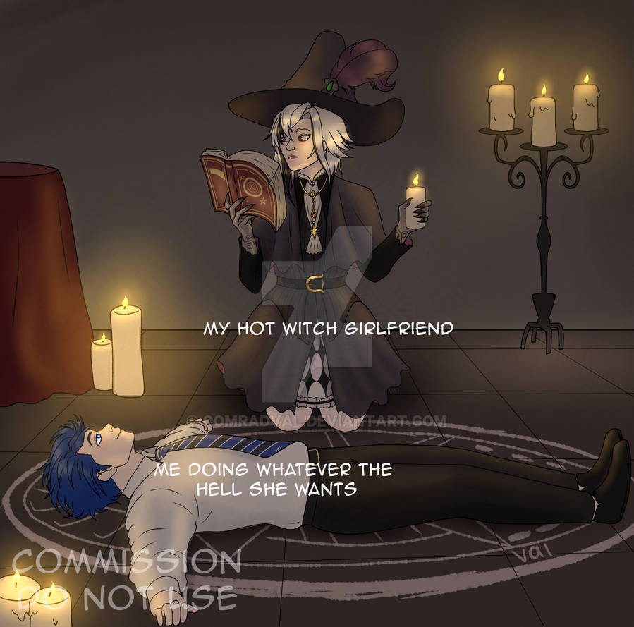 Pyromancer Girlfriend Commission: Witch Girlfriend by comradval on DeviantArt