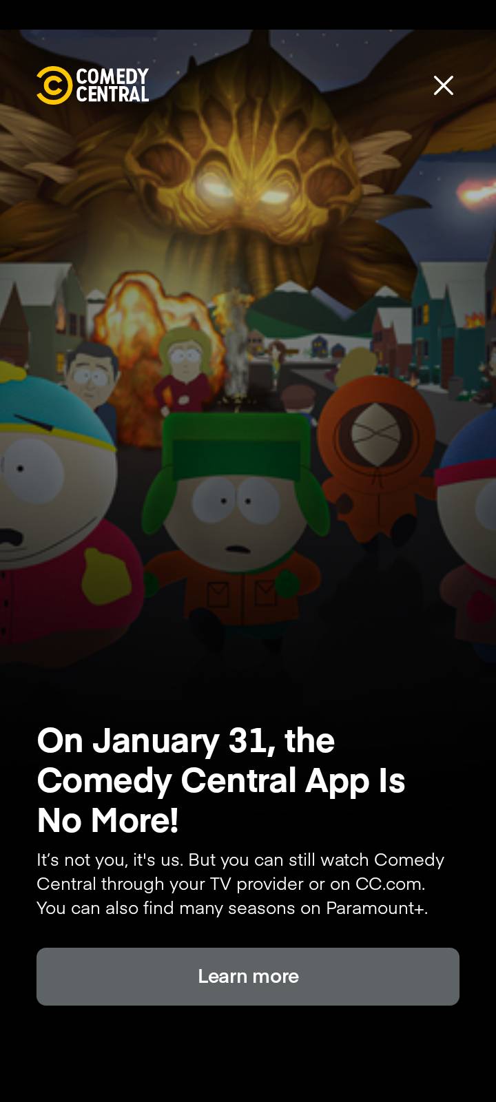The Comedy Central App Shut Down January 31 2024. by ...