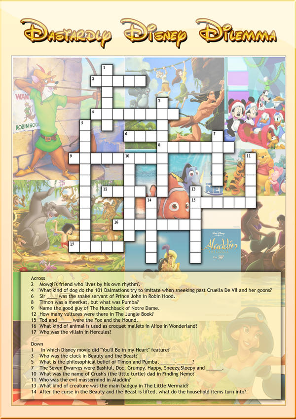 Disney Trivia Crossword by cishorizon on DeviantArt Disney Trivia Crossword by cishorizon on DeviantArt