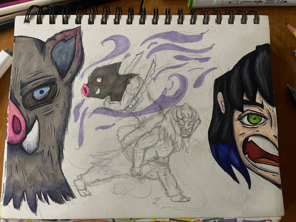 Inosuke work in progress by LittleRobin980 on DeviantArt